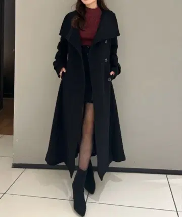 리엔다 25 오버넥 신데렐라 라인 코트 리엔다