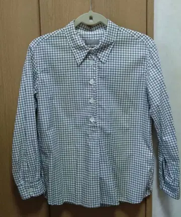 새상품급 마가렛호웰 긴팔 체크 셔츠