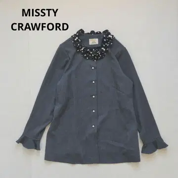 노카라 자켓 하트 무늬 프릴 펄 롱 기장 일본제 얇은 소재