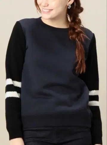 BYBC 소매 니트 맨투맨 풀오버