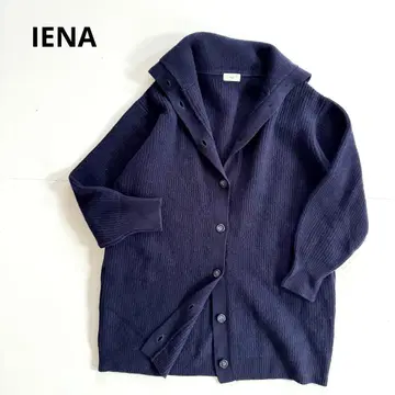 이에나 IENA 울 롱 가디건 코트 네이비 계열 프리 사이즈