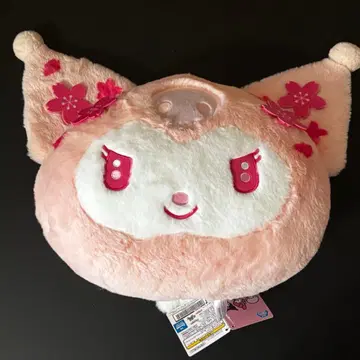 산리오 캐릭터즈 사쿠라 컬러 빅 얼굴 쿠션 2 쿠로미 봉제 인형