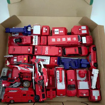 토미카 소방차 묶음 판매 24대 레스큐차 헬리콥터