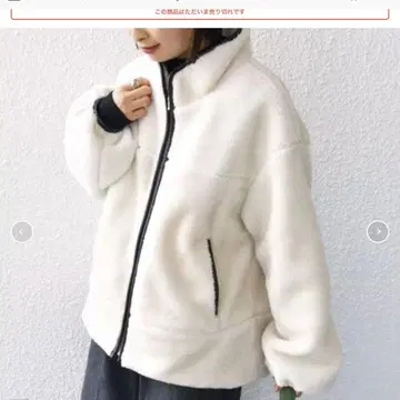 SHIPS 고밀도 브라이트 보아 아우터 아이보리