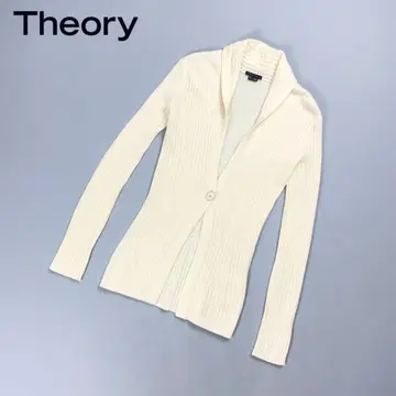 Theory 캐시미어 숄카라 니트 가디건 아이보리 S*HD625