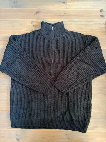 ITEMS URBAN RESEARCH 블랙 집업 스웨터 니트