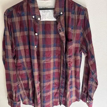 quadro marinero 체크 무늬 긴팔 셔츠 사이즈 1