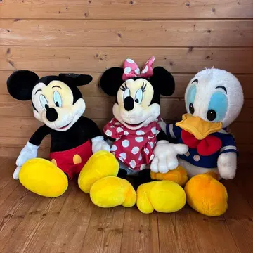중고 미키 미니 도날드 봉제 인형 세트