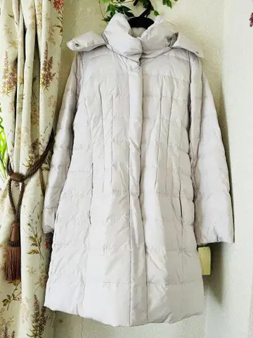 후드 부착 롱 다운 자켓