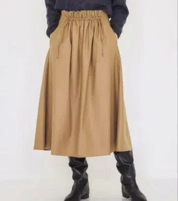 투모로우랜드 울 개더 스커트 A라인 플레어 스커트 34