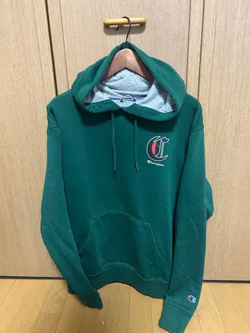 Champion 그린 후드티 XL