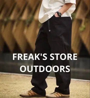 FREAK'S STORE OUTDOORS 블랙 워크 팬츠 루즈핏