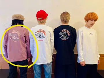 THE BAWDIES BLAST OFF! 굿즈 롱 T L 와인 레드