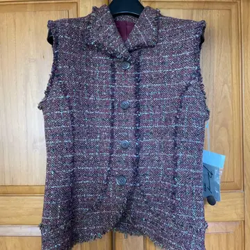 가격 인하! 새상품 고급 여성복 일본제 베스트 트위드 레트로