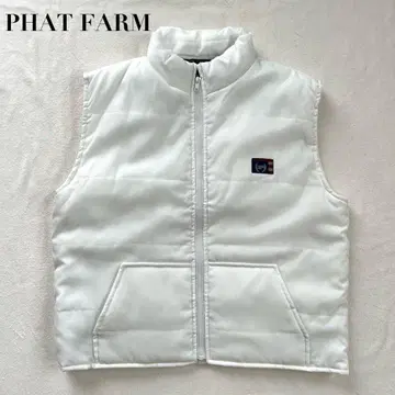 PHAT FARM 퍼 패밀리 충전솜 베스트 화이트 L 사이즈 정도