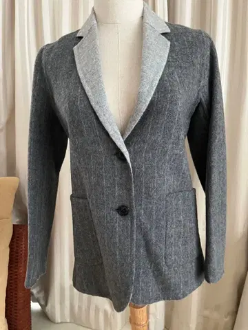 새상품급 더블 페이스 그레이 자켓