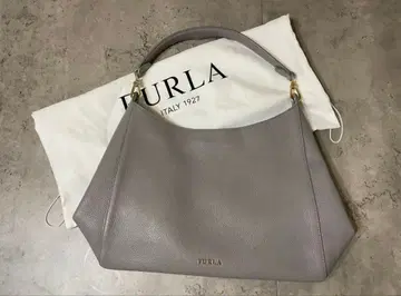 훌라 원숄더 핸드백 그레이 가죽 (주말 한정판)