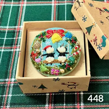 핸드메이드 자수 브로치 (박스 포함) no.4485