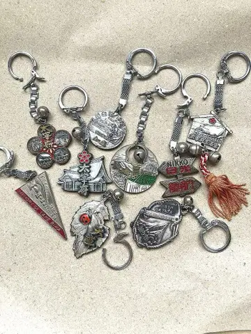 관광지 디자인 금속제 키링 세트