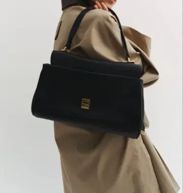 JISTORY GRAIN LEATHER FLAP BAG