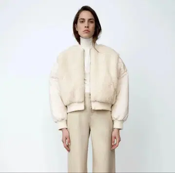 ZARA 보아 원단 봄버 자켓 ma1 다운 자켓 XS