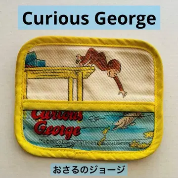 호기심 많은 조지 휴대용 패브릭 소재 포켓 티슈 커버 빈티지 레트로