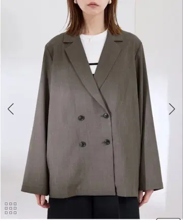 로페피크닉 시어 테일러드 자켓 다크 브라운 사이즈 38