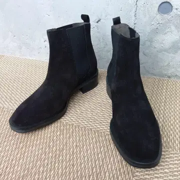 [ 미사용 ] 인터쇼슈르 사이드 고어 부츠 스웨이드 블랙 35