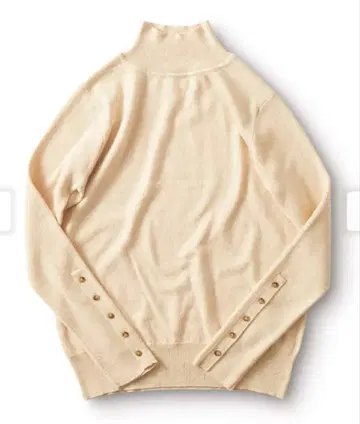 and myera 앤드마이라 소매 버튼 하이넥 터틀