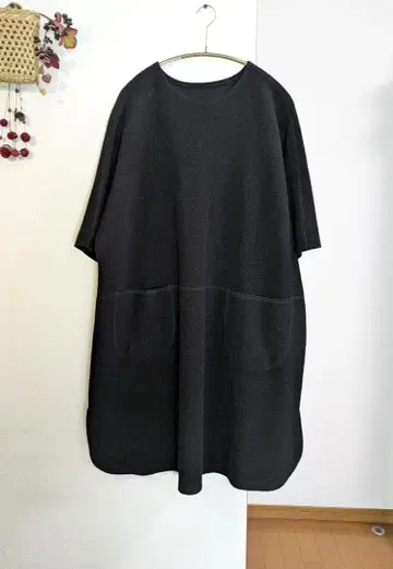 요건 레일 20년 겨울 코튼울 쭈리 와이드 튜닉 OP 블랙 새상품급입니다