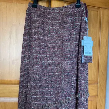 가격 인하! 새상품 고급 여성복 일본제 스커트 트위드 레트로