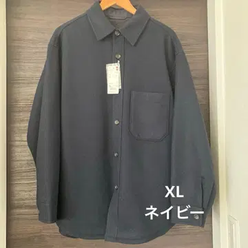 UNIQLO 오버 셔츠 자켓 XL 네이비 남성용 미사용 택 포함
