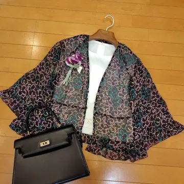 꽃무늬 쉬폰 가디건