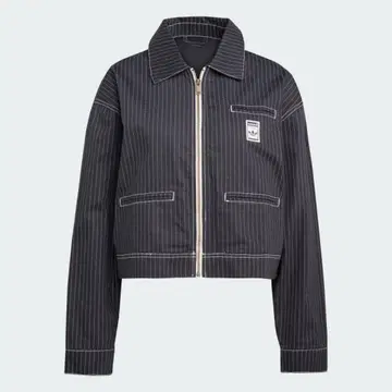 올 패턴 프린트 크롭 지퍼 자켓 adidas