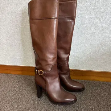 랄프 로렌 브라운 버클 롱 부츠