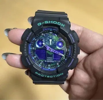 CASIO G-SHOCK GA-100B 블랙/퍼플