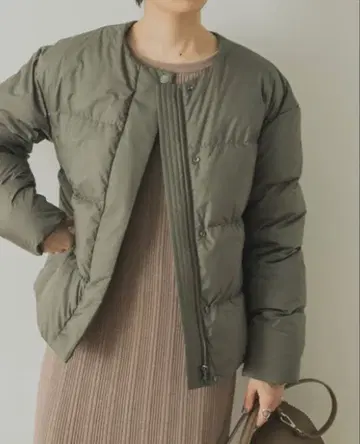 URBAN RESEARCH 숏 기장 다운 자켓 36 카키 그레이