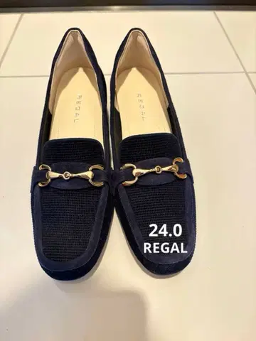 REGAL 네이비 스웨이드 로퍼