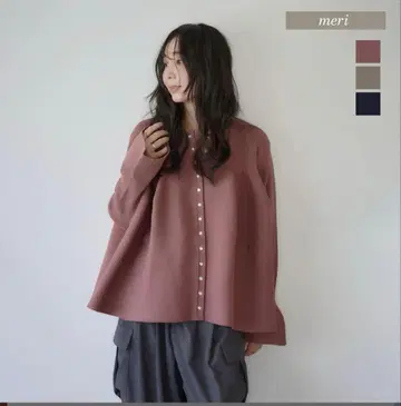 SHIORI x MERI 볼륨 페플럼 가디건