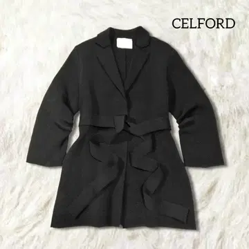 셀포드 아우터 가디건 자켓 블랙 포멀 벨트