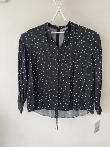 MARLENE DAM 별 패턴 블랙 긴팔 셔츠