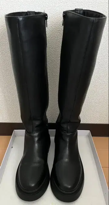 [ 새상품급 ] 나노 유니버스 롱 부츠 37 블랙