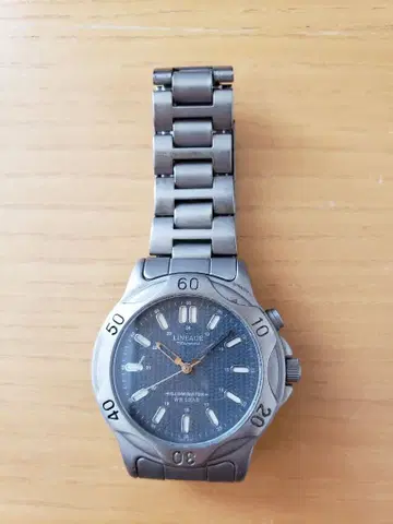 LINEAGE 쿼츠 손목시계 다크 블루