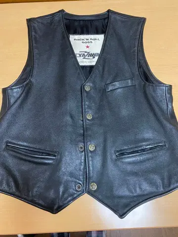 야자와 에이요시 가죽 베스트