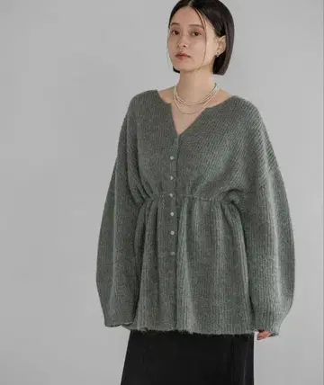 택 포함 새상품 A part by 아파트바이 모헤어 드로스트 가디건