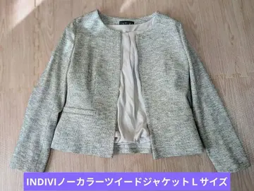 INDIVI 노카라 자켓 40 그레이 계열