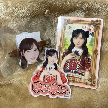 AKB48 오구리 유이 아틀레 앞머리 클립 아크릴 스티커 특전 카드
