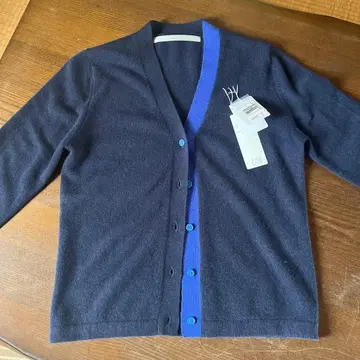 새상품 캐시미어 100% 네이비 가디건