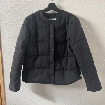 노카라 다운 자켓 블랙