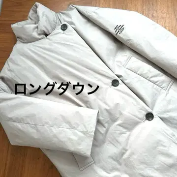 퓨어세신 롱 다운 체스터 다운 코트 그레이쉬 베이지